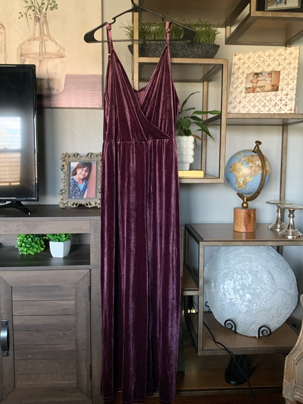 wild fable Velvet Burgundy Jumpsuit